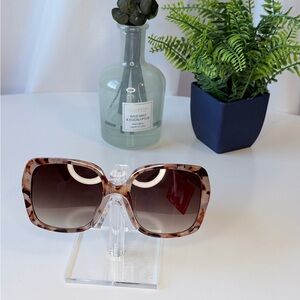 Bob Mackie Tortoiseshell Oversized Sunglasses with Brown Lenses